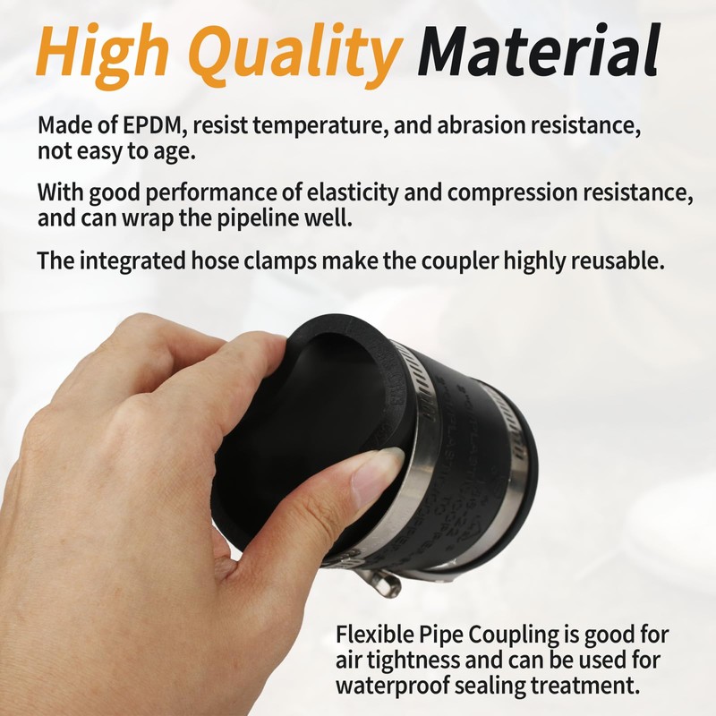 1 1/4 Inch Dust Control Flex Cuff,with Stainless Steel Hose