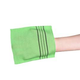 Sofrien - Guantes de toalla exfoliantes coreanos, toalla de ducha y baño de Italia coreana (6.29 x 5.3 pulgadas, verde), fabricados en Corea (verde, 30 piezas)