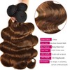 UNICE Brown Highlight Body Wave Human Hair 3 Bundles with