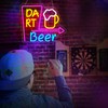 Rdutuok Dart Neon Sign Wall Decor Dartboard Neon Lights,Beer Neon