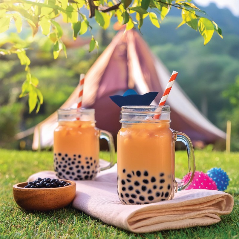 Jans Boba Milk Tea (Pack of 1, Thai Tea)