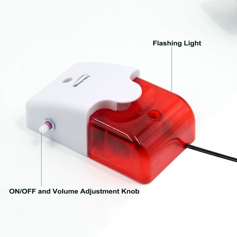 High/Low Water Level Alarm Detection, 120dB Red Strobe Alarm, Water