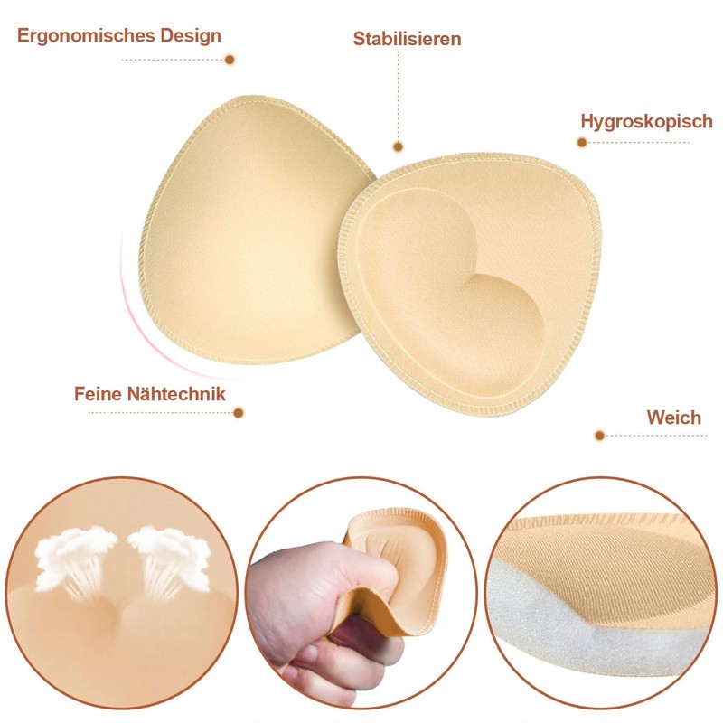 Cozevdnt Bra Inserts Pads, Removable, 2 Pairs of Bra Inserts,