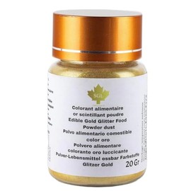sim gold leaf Colorante dorado polvo para alimentos comestibles - Bote de 20 g