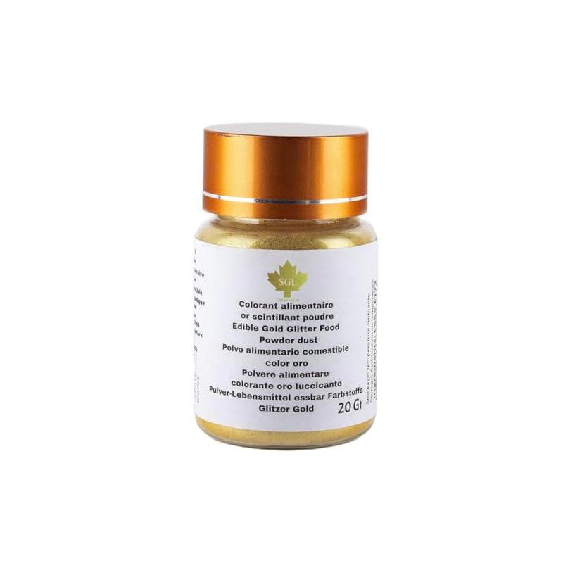 sim gold leaf Colorante dorado polvo para alimentos comestibles -