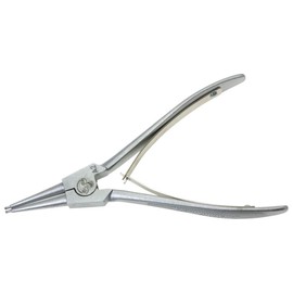 Dönges Circlip Pliers, Length 135 mm, for Diameter 3-10 mm, A 0 (Seegerring Pliers, Snap Ring Pliers, Circlip Pliers), DIN: 5254 A, Straight, Chrome-Plated, Chrome Vanadium Steel