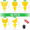 40 Pcs 5 Shapes Yellow Extremely Sticky Traps for Fungus
