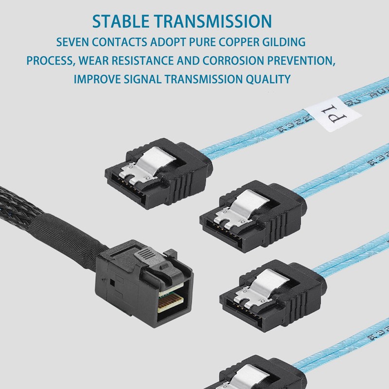 12GBPS Mini SAS HD SFF 8643 to 4 SATA 3.0