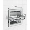 WZKALY Polished Chrome Recessed Toilet Paper Holder, Bathroom Wall Mount