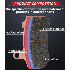 Brake Pads Front and Rear Compatible with Harley Davidson Road Glide 2008-2021 Street Glide 2008-2022 Ultra Classic Electra Glide Sintered Copper 3 sets 41854-08