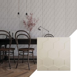 Ekena Millwork 19 5/8"W x 19 5/8"H Honeycomb EnduraWall Decorative 3D Wall Panel, Metalic Pearl Mist (Covers 2.67 Sq. Ft.
