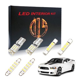 D15 Lighting LED Interior Light Kit for Dodge Charger Chrysler 300 2011-2019 6000k White Map Dome Visor Door Trunk License Plate Bulbs (16 Pieces)