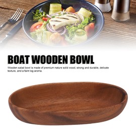 Wooden Salad Bowl,Comfortable Hand Feel Large Salad Bowl for Serving,Smooth Wooden Bowl,Comfortable to The Touch Wood Salad Serving Bowl,for Food Dessert (S)