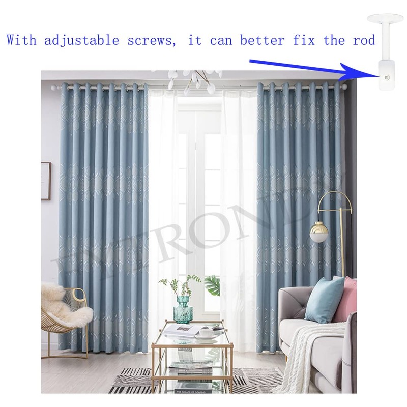 White Edition Stainless Steel Wardrobe Pipe, Closet Lever Support Rod