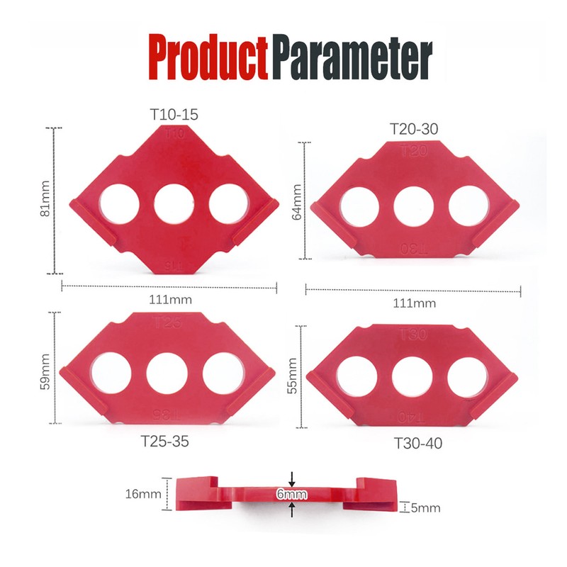 4PCS C Corner Templates Woodworking Router Trimmer Template Straight Bevel