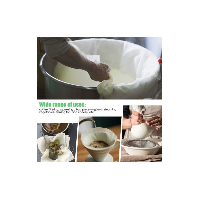 Pack of 2 Cheesecloth and Straining Cloth 60 x 60