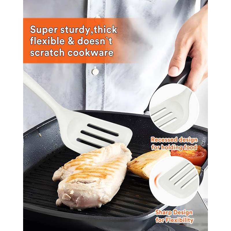 Kitchen Utensils Set, 13PCS Silicone Cooking Utensils, Heat Resistant Kitchen