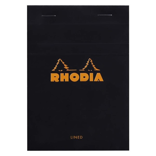 Rhodia Notepad, No13 A6, Lined - Black