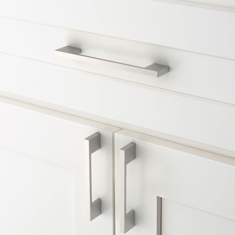 Amerdeco 10 Pack Brushed Satin Nickel Cabinet Pulls - 5