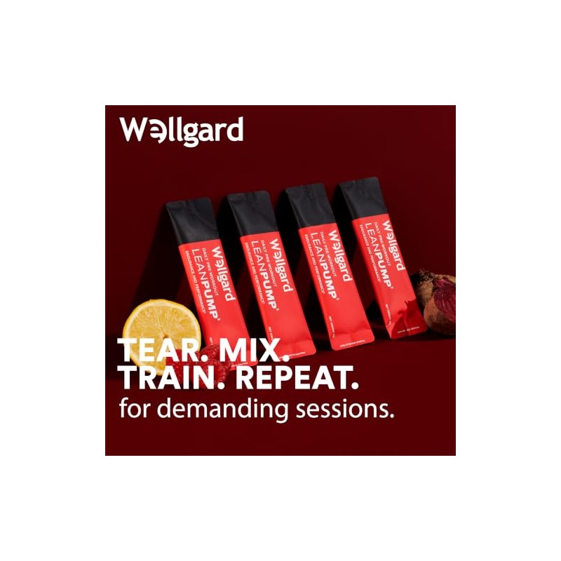 Wellgard Lean Pump - Advanced Pre Workout Powder, Pump Matrix