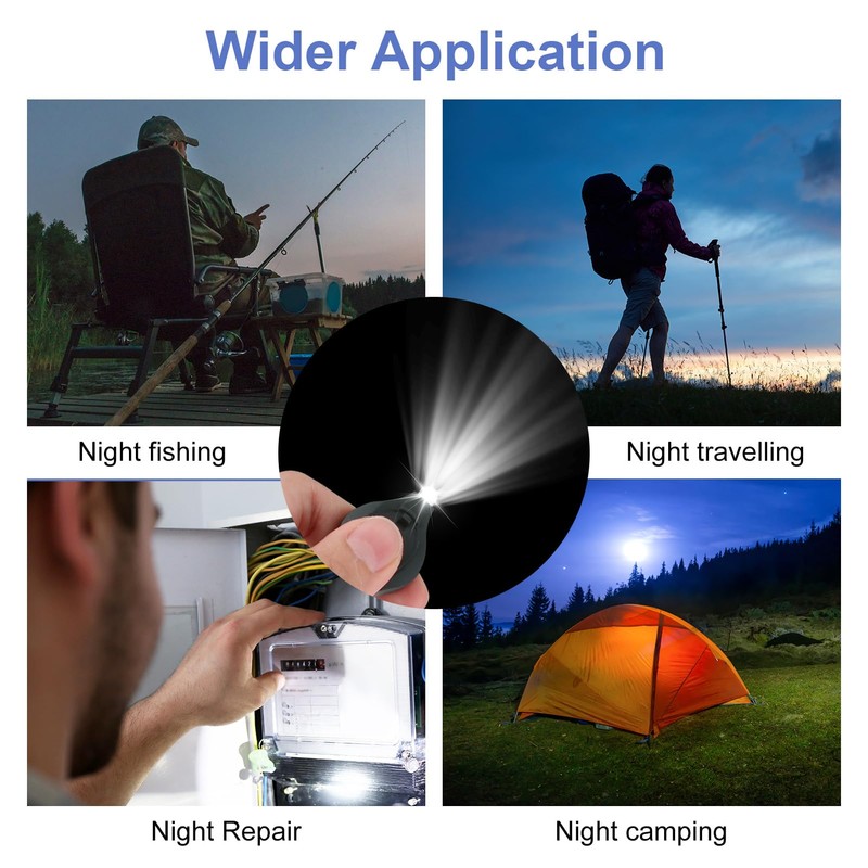 6Pcs Mini LED Flashlight Keychain, Portable LED Key Ring Torches