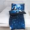 Dark Blue and Black Wolf Bedding for Boys Kids Teens