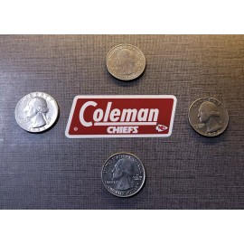 Coleman Lantern Sticker "KANSAS CITY CHIEFS" Edition. (Collectible Sticker)