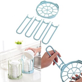 White Dinnerware Bowl Plate Racks and Holder Plastic Drain Rack Dish Storage Display Stand Drying Shelf Tableware Drainer Rack Kitchen Organizer Dish Racks Holders5.5 * 5.8 inches