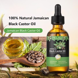 Hobaca 100% Natural Jamaican Black Castor Oil, 2 fl oz, Stimulates Hair Growth, Moisturizes Hair & Scalpe Strengthens Hair, Cold-Pressed