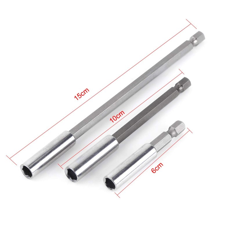 3-Piece Extension Rod Carbon Steel + CRV, 1/4 Inch Hex