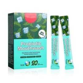 Mouthwash Alcohol Free, Mouth Wash for Adults, Travel Mouthwash Helps Kill 99% of Bad Breath Germs, Prevents Cavities, Fluoride Free, Fresh Mint, 20 Uses (0.41 Fl Oz (Pack of 20)) Oral - Flavour: Blueberry