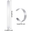16 pulseras en blanco de acero inoxidable para hacer joyas,