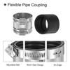 uxcell Flexible Pipe Coupling, 43mm Pipe Connector with Stainless Steel