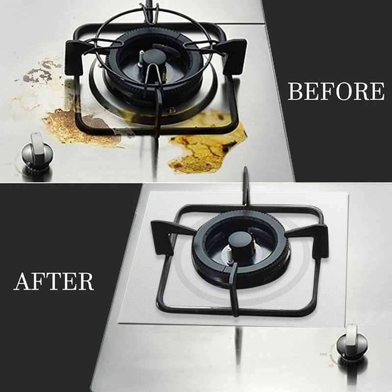QUINTRA Stove Burner Cover, Double, Reusable, Non-Stick, Heat Resistant, Gas