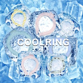 Ice Neck Ring, Refreshing Ring, Neck Cooler (2024 PCM 70% Increase), Long Time Cooling, High Temperature, Heat Stroke Prevention, Ice Pack, Cool Ring, Neckband, Freeze Belt, Under 28°C, Naturally