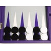 19-inch Premium Backgammon Set - Large Size - Purple Board