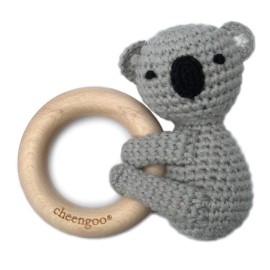 Cheengoo NEW Organic Knit Koala Teether Beechwood Cheengoo no plastic BPA Free