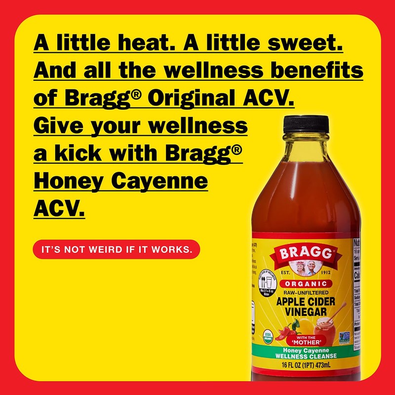 Bragg Organic Apple Cider Vinegar Honey Cayenne Wellness Cleanse with