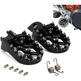 JFG RACING Dirt Bike Foot Pegs Motorcycle Foot Pegs Foot Pegs CNC for 65-1290 SX SXF EXC EXCF XC XCF XCW Enduro Adventure Freeride Super Moto Off Road Black