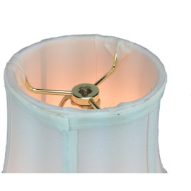 5x10x8 White Bell Shantung Lampshade - Perfect for Small Table Lamps, Desk Lamps, and Accent Lights -Medium, White