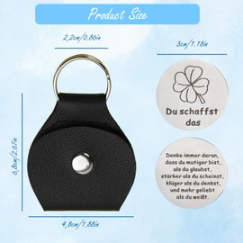 1 Stück Glücksbringer mit Hülle, Umarmung Glücksbringer Abitur Prüfung Du Schaffst Das Geschenk Neuer Job Geschenke mit Kleeblatt Einschulung Mutmacher Geschenk Aufmunterung Tasche Umarmung Silber