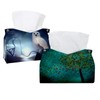 2 Pack Tissue Box Cover Holder, Texture Background Pattern Tree