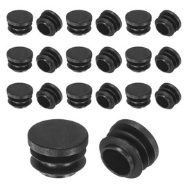 M METERXITY 20-Pack Round Plastic Hole Plugs, 3/4" (19mm) Plastic Tubing End Caps for Patio/Chairs/Fences, Metal Tubing Leg Cap, Furniture Pipe Insert Sliders Glides