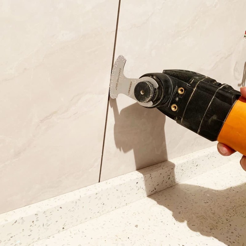 HEMUNC 10Pcs Diamond Oscillating Tool Blades, Multi Tool Mortar Cutting