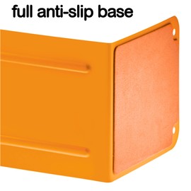 Acrimet Steel Metal Bookends for Shelves, Heavy Duty, for Large Books, 6 7/8" Tall X 4" Wide X 4 1/2" Deep, Orange Citrus Colored, 1 Pair