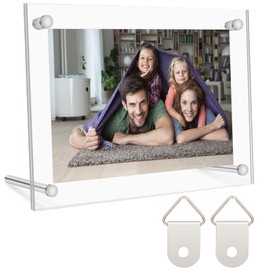 FYY Picture Frame 8x10, Clear Acrylic Double Sided Photo Frames, Plastic Acrylic Photo Frame for Wall Mount & Tabletop Desktop Display, Horizontally or Vertically