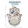 MASORET Set: Epoxy Hamsa English Home Blessing 7.5" 5.9"- Red