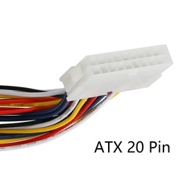CERRXIAN 30cm ATX 20 Pin Male to 20 Pin Female Power Supply Extension Cable for Computer PC