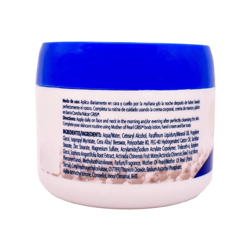 Crema facial Grisi aclarante concha nácar 110 g