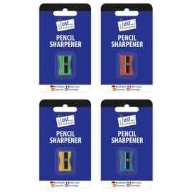 Just stationery Plastic Pencil Sharpener - Assorted Colours